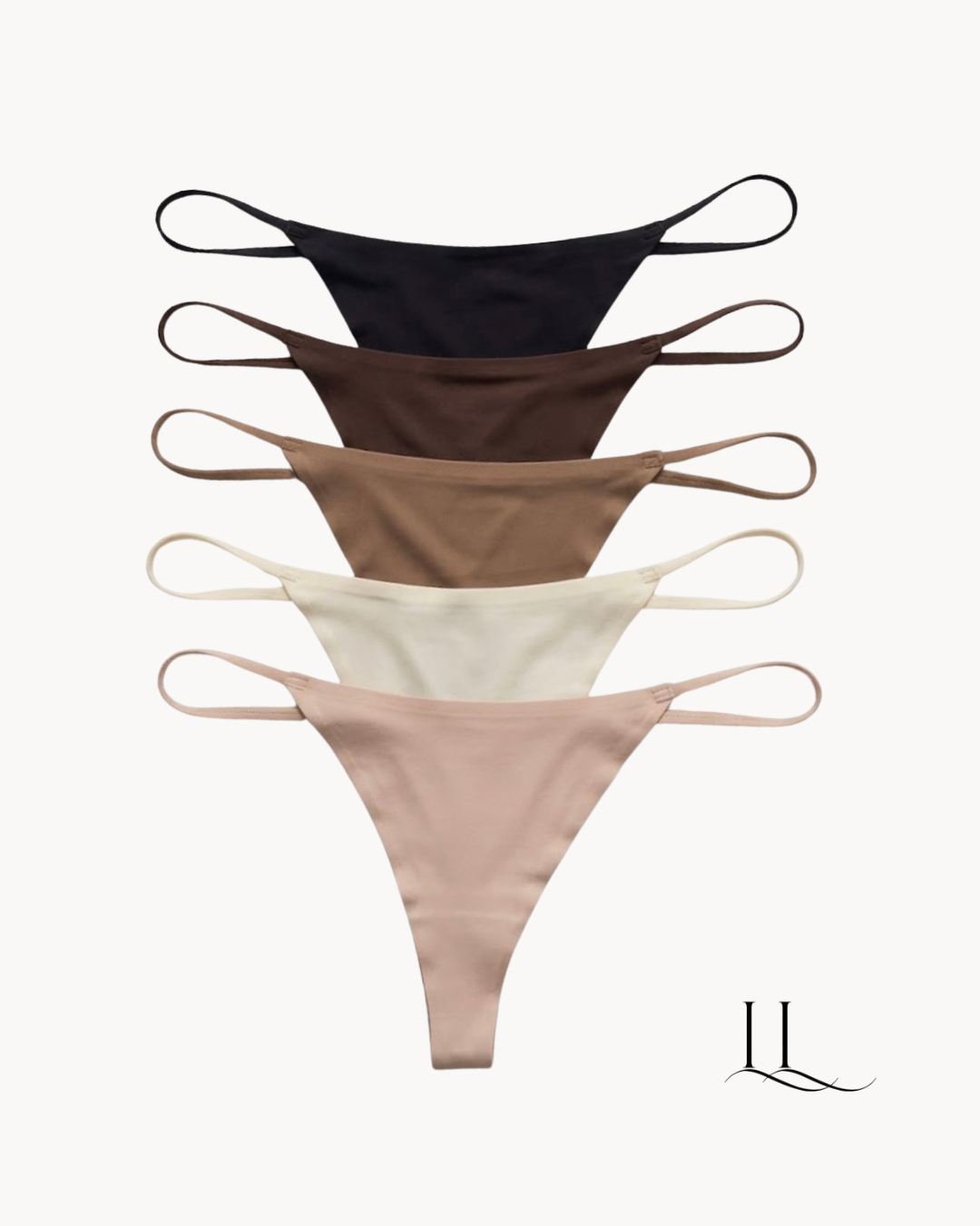 Kit com 5 calcinhas fio sem costura em cores neutras, Segunda Pele FIO ELLEVE | ELLEVE, loja oficial uselleve.com