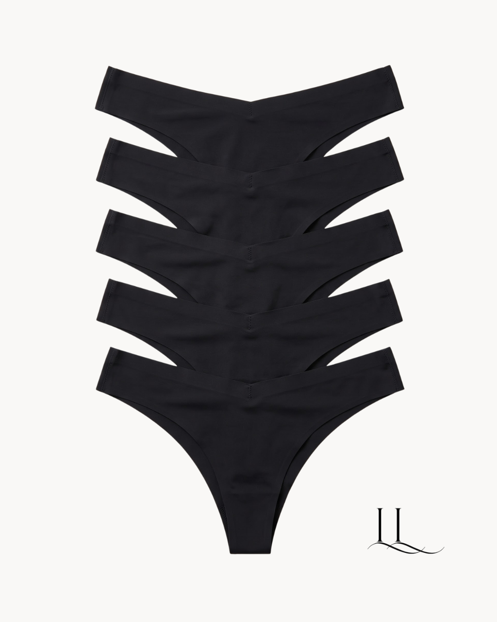 Kit com 5 calcinhas tanga sem costura pretas, Segunda Pele TANGA ELLEVE em microfibra de poliamida | ELLEVE, loja oficial uselleve.com